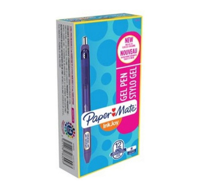Papermate InkJoy Gel Retractable gel pen Пурпурный 12шт