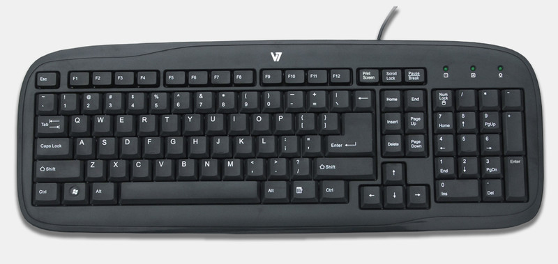 V7 Standard Keyboard USB Schwarz Tastatur