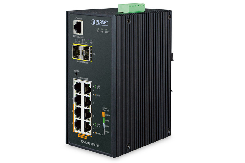 ASSMANN Electronic IGS-4215-4P4T2S Managed Gigabit Ethernet (10/100/1000) Power over Ethernet (PoE) Black network switch