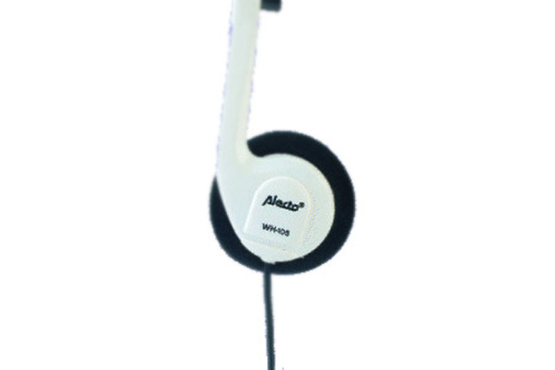 Alecto Headphones WH-105 White Weiß Ohraufliegend Kopfhörer