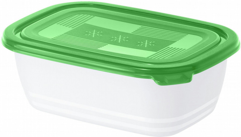 Rotho Freeze Rectangular Box 1L Green,Transparent 3pc(s)