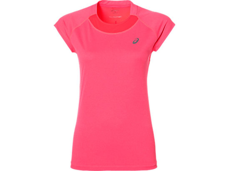 ASICS Capsleeve Top T-shirt XS Short sleeve Crew neck Polyester Pink