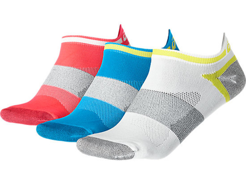 ASICS 3ppk Lyte Multicolour Unisex S No-show socks