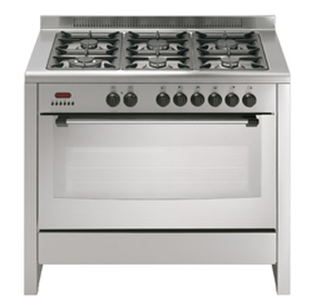 Pelgrim TBF 945 Tussenbouw gas-elektro-fornuis Freestanding Gas hob C Silver