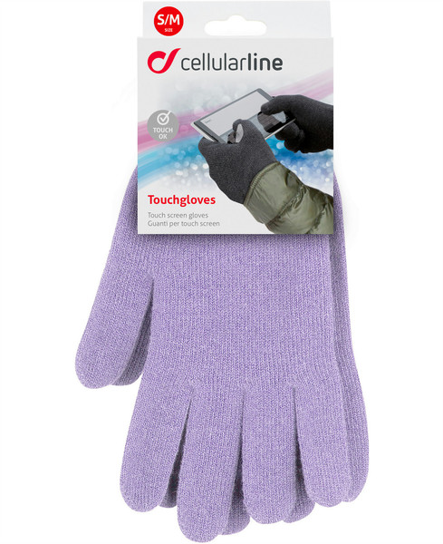 Cellularline TOUCHGLOVE150MV Touchscreen gloves Фиолетовый перчатки для сенсорных экранов
