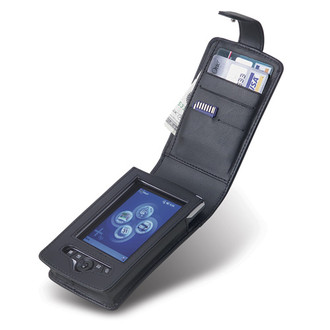 HP iPAQ Leather Flip Case Leather Black