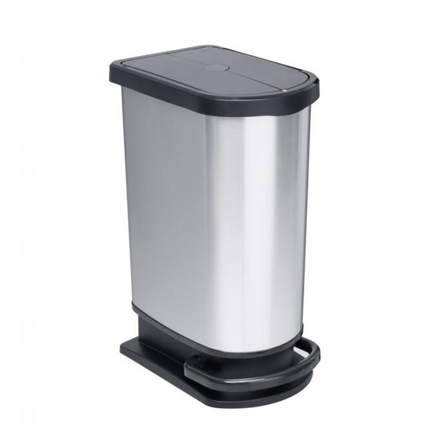 Rotho 1166410264 50L Polypropylene (PP) Black,Silver trash can