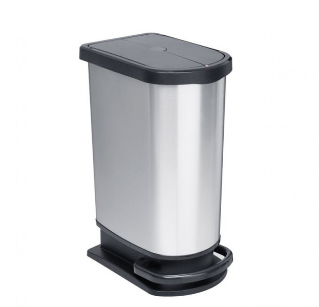 Rotho 1166410264 50л Полипропилен (ПП) Черный, Cеребряный trash can