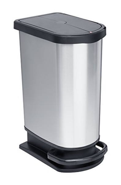 Rotho 11665 50л Прямоугольный Полипропилен (ПП) Металлический, Cеребряный trash can