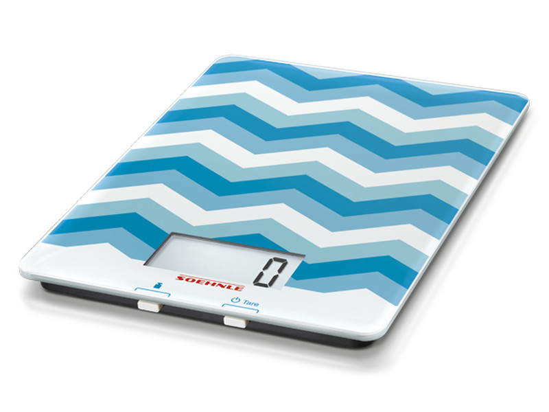 Soehnle Purista Tabletop Rectangle Electronic kitchen scale Blue,White