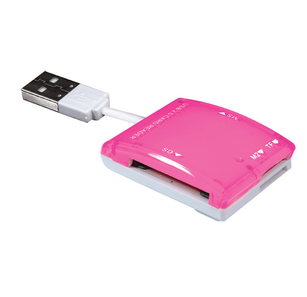 ADVANCE CR-NANO-RO USB 2.0 Розовый, Белый устройство для чтения карт флэш-памяти