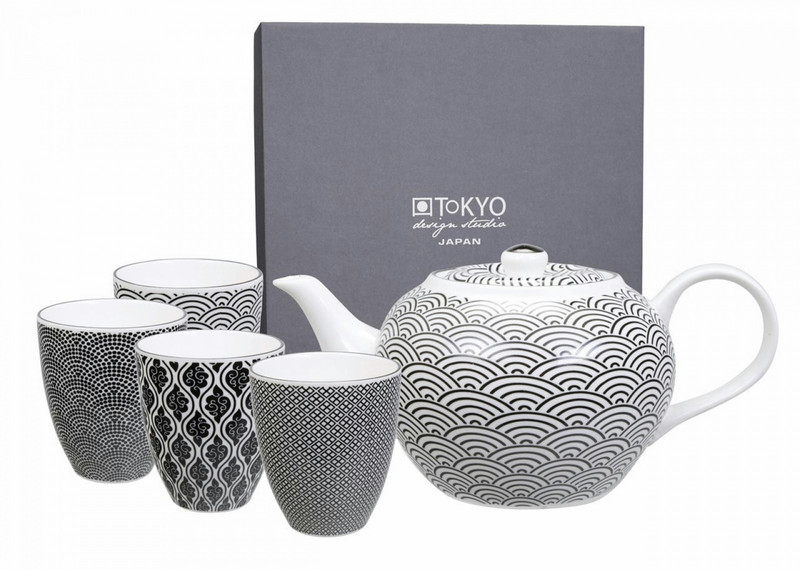 Tokyo Design Studio Nippon Black Tea Set Wave Teapot set