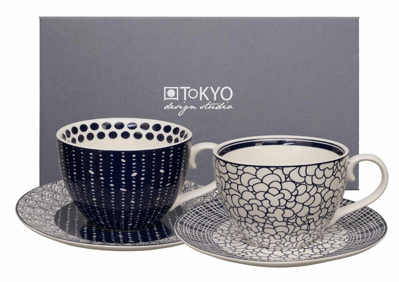 Tokyo Design Studio Bleu De'nîmes Синий, Белый Кофе 4шт