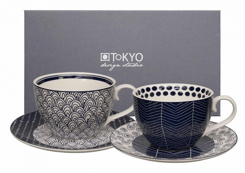 Tokyo Design Studio Bleu De'nîmes Blue,White Coffee 4pc(s)