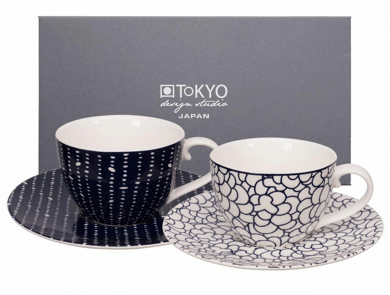 Tokyo Design Studio Bleu De'nîmes Blau, Weiß Kaffee 4Stück(e)