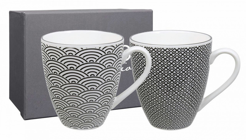 Tokyo Design Studio Nippon Black Mug Set 2 Черный, Белый Универсальный 2шт