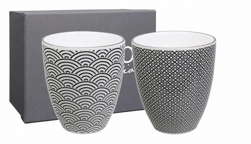 Tokyo Design Studio Nippon Black Teacup Set 2 Черный, Белый Универсальный 2шт