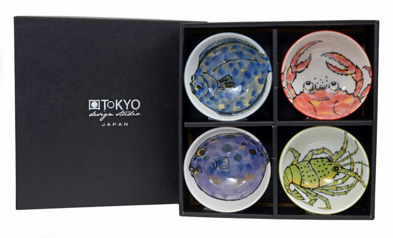 Tokyo Design Studio 14353 Bowl set Round Multicolour 4pc(s) dining bowl