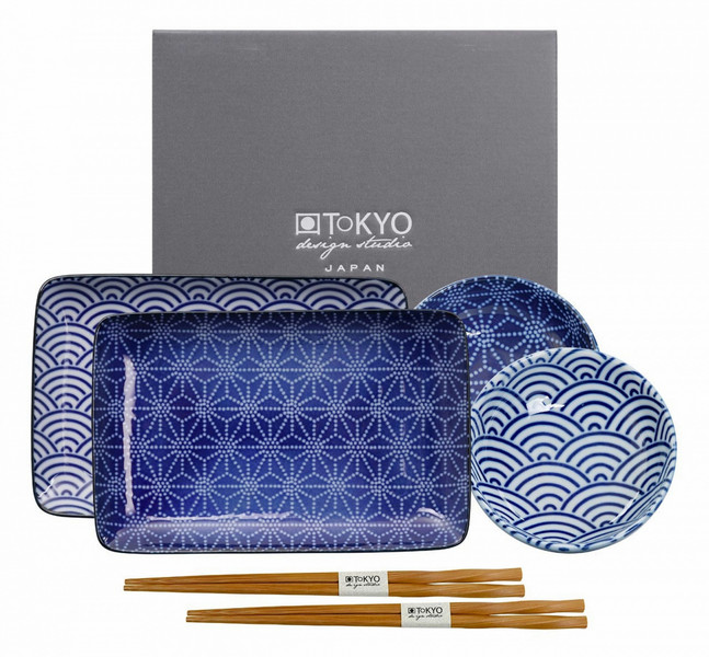 Tokyo Design Studio Nippon Blue Plate Set 6