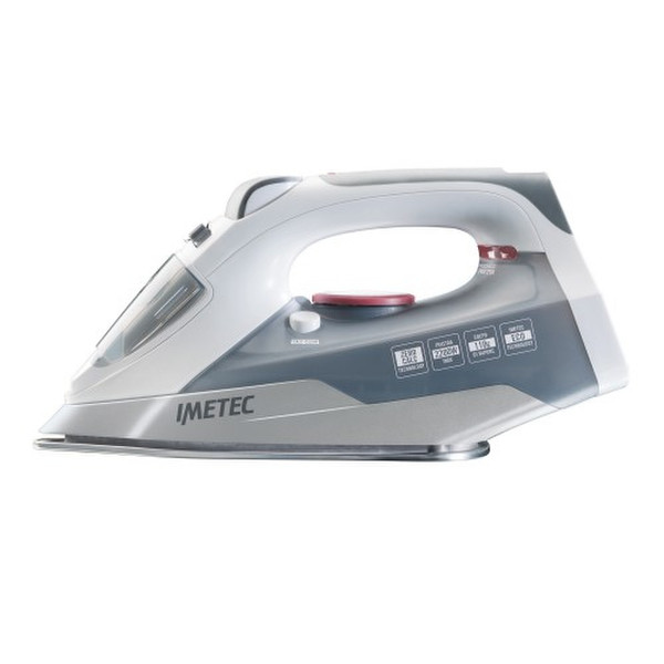 Imetec ZEROCALC PRO 2200 Dry & Steam iron Stainless Steel soleplate 2200Вт Серый, Белый