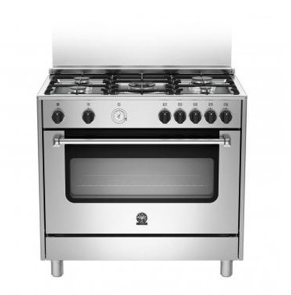 Bertazzoni La Germania AMS95C 61 C X Freistehend Gas hob A Edelstahl Küchenherd