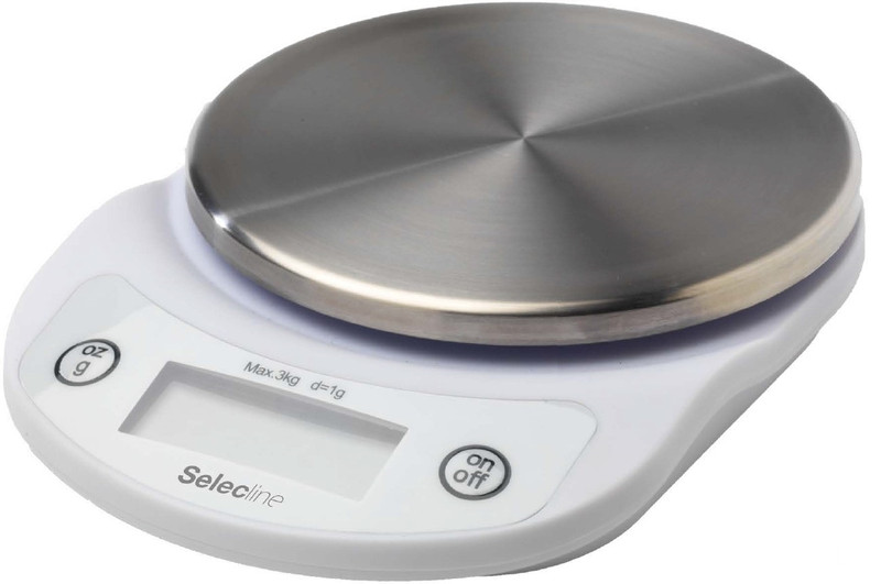 Selecline 845650 Настольный Другое Electronic kitchen scale Нержавеющая сталь, Белый кухонные весы