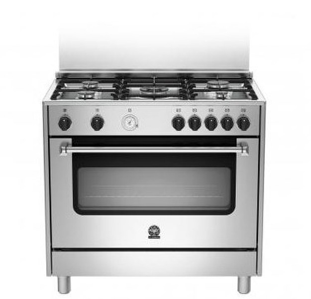 Bertazzoni La Germania AMS95C 71 C X Freistehend Gas hob A+ Edelstahl Küchenherd