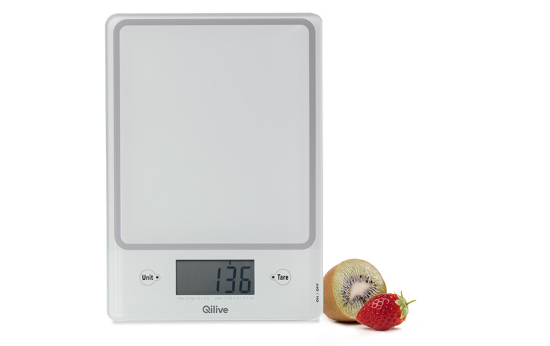 Qilive Q.5635 Tisch Rechteck Electronic kitchen scale Weiß