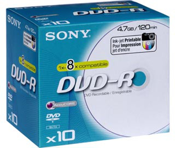 Sony DVD-R 4.7GB/120 min 8X (10pk)