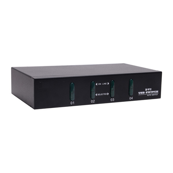 Secomp VALUE DVI USB 2.0 KVM-Audio-Switch 1 User - 4 PC