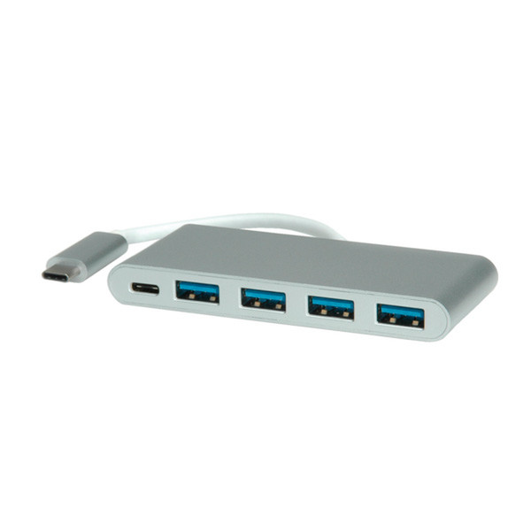 Secomp 14.02.5045 USB 3.0 (3.1 Gen 1) Type-C 5000Мбит/с Cеребряный хаб-разветвитель