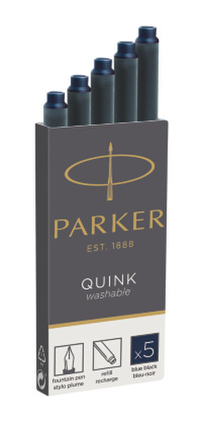 Parker 1950385 Schwarz, Blau 5Stück(e) Kugelschreiberauffüllung