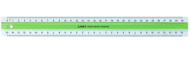 Linex 400078625 300мм Акриловый Лайм 1шт линейка