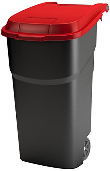 Rotho 45101 100L Rectangular Black,Red trash can
