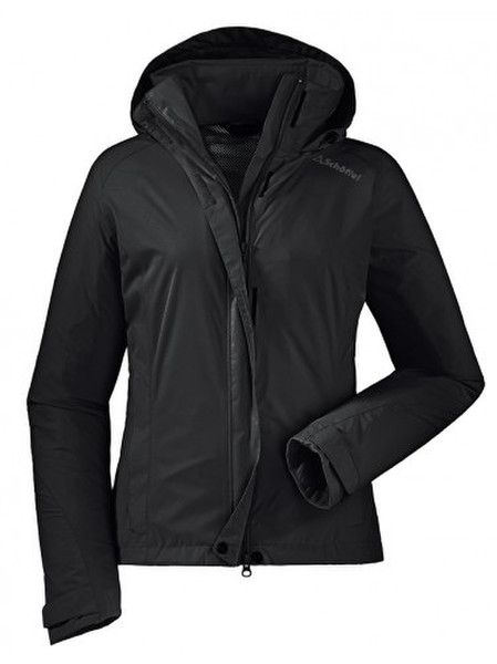 Schöffel Easy L II Shell jacket/windbreaker XS Полиамид, Полиэстер Черный