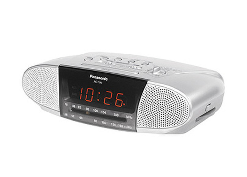 Panasonic RC-700E9-S Uhr Analog Silber Radio