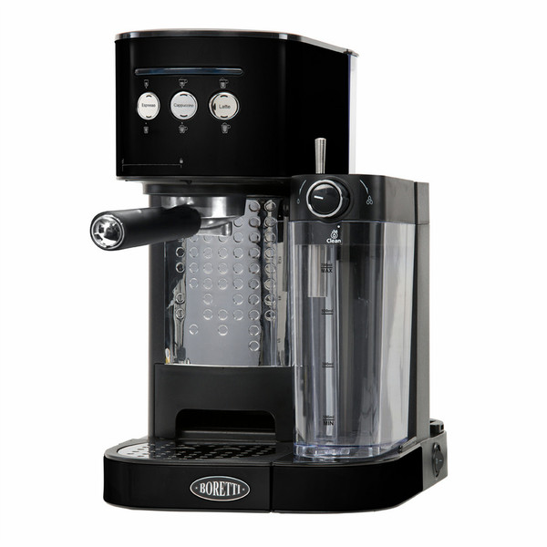 Boretti B400 Отдельностоящий Espresso machine 1.2л Черный кофеварка
