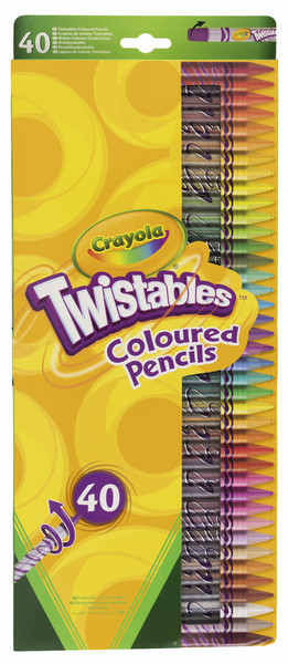 Crayola 40 Twistable Pencils Разноцветный 40шт цветной карандаш