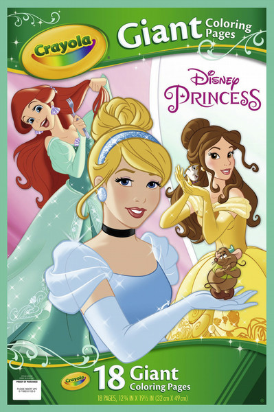 Crayola GCP Disney Princess 18страниц Набор листов-раскрасок