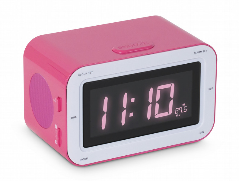 Bigben Interactive RR30RSSTICK Часы Аналоговый Розовый, Белый радиоприемник