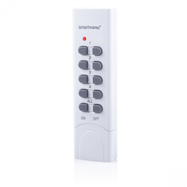 Smartwares SH5-TDR-F Инфракрасный беспроводной Нажимные кнопки Серый, Белый пульт дистанционного управления