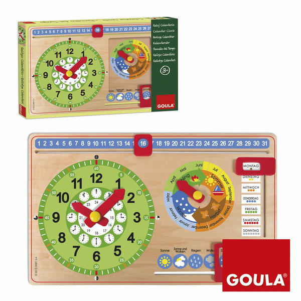 Goula Calendar Clock (Ge) Preschool Мальчик / Девочка обучающая игрушка