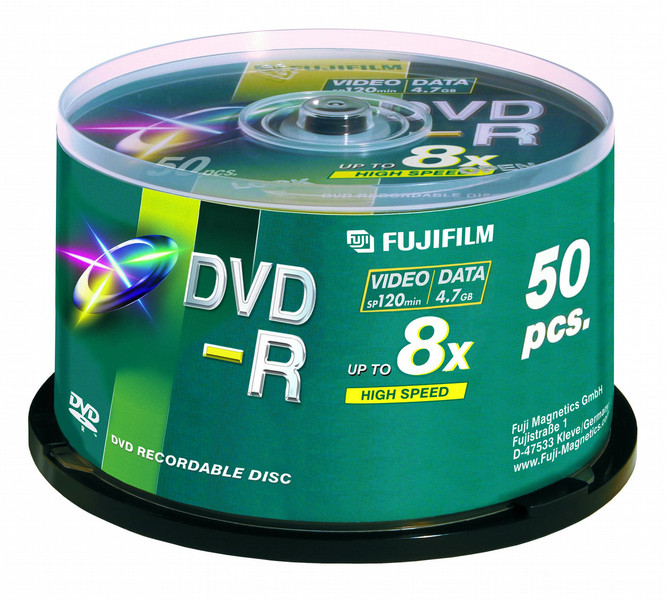 Fujifilm DVD-R 4,7Gb 50-spindle 8x 4.7GB 50Stück(e)