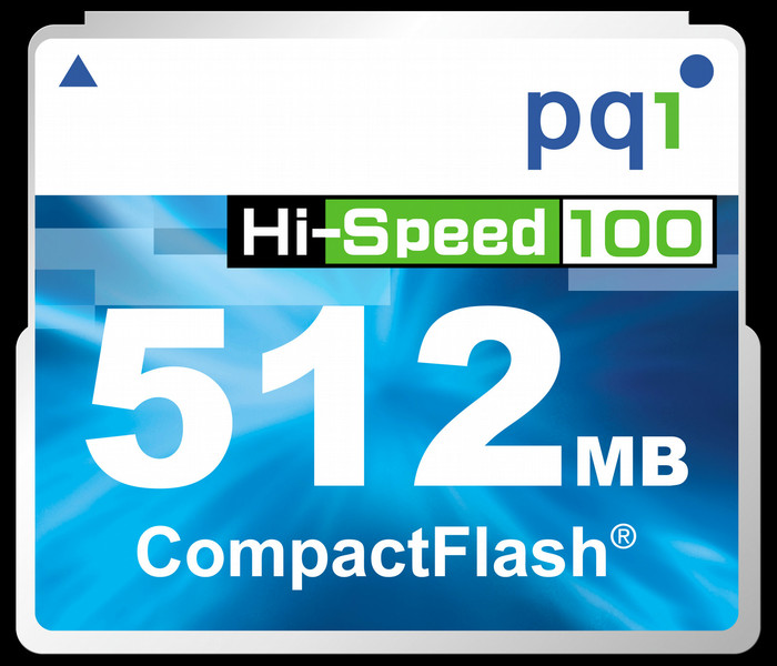 PQI Compact Flash 100x, 512Mb 0.5GB Kompaktflash Speicherkarte
