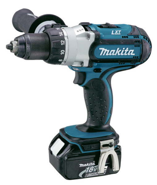 Makita DDF451RTJ Дрель с рукояткой пистолетного типа Литий-ионная (Li-Ion) 5А·ч 2100г Черный, Синий аккумуляторная комби-дрель