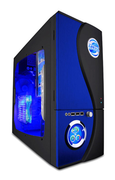Apevia X-TSJGT-BL Midi-Tower Blue computer case