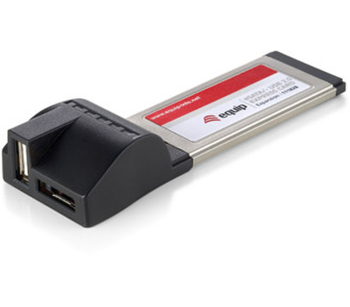 Equip eSATA/-USB 2.0 Express Card/34, 2-Port eSATA/USB 2.0 Schnittstellenkarte/Adapter