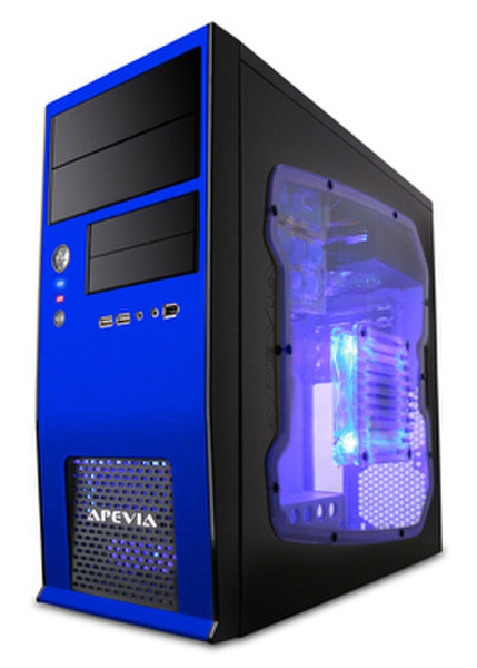 Apevia X-QBOII-BL/500 Micro-Tower 500W Blue computer case