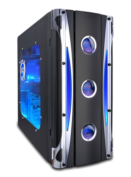 Apevia X-Cruiser Metal Case w/ Side Window-Black Midi-Tower Schwarz Computer-Gehäuse