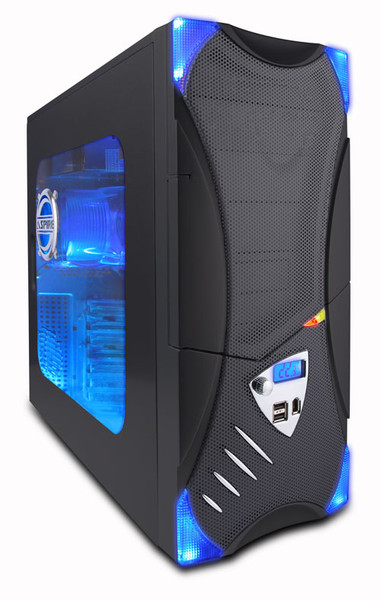 Apevia X-Plorer Metal Case w/ Side Window-Black Midi-Tower Black computer case